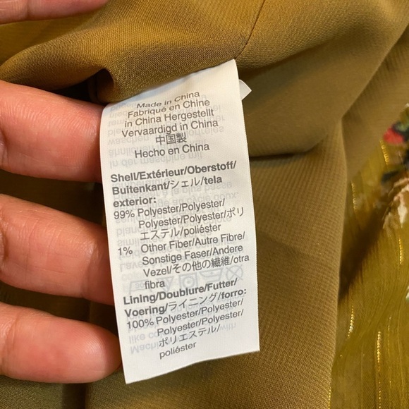 Madewell Cami Tier Midi Dress Metallic Classic Corsage Women’s Size 4 - Picture 15 of 16